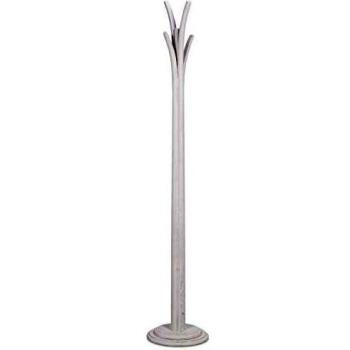 Belssia Perchero de Pie, Roble, Blanco Lavado, 163x30x30 cm