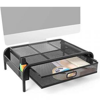 Elevador de Pantalla Duronic DM072 con Cajón Integrado, Soporta hasta 10 Kg, Dimensiones 33x26 cm