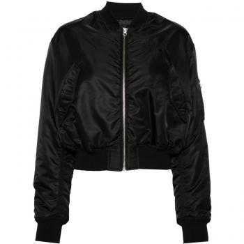 Mm6 Maison Margiela Women's Nylon Bomber Jacket in Black | Size 42 | S52AM0299S53984900