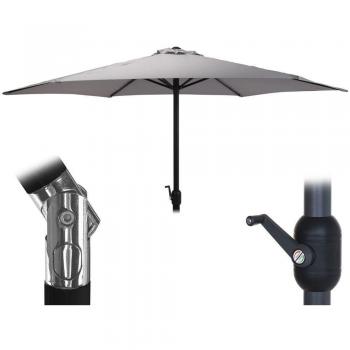 Sombrilla Parasol de Jardín 270 cm Gris Claro KOOPMAN INTERNATIONAL