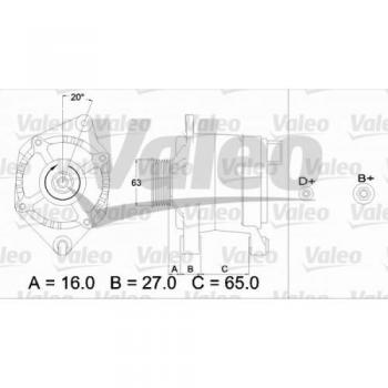 Alternador VALEO 436339 14V 80A para Citroen, Fiat y Peugeot