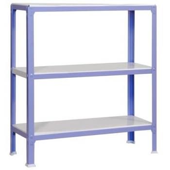 Estantería Metálica Sin Tornillos SimonHome Click Mini 3 Baldas Violeta/Blanco 900x800x400 mm, Alta Capacidad de Carga 150 kg