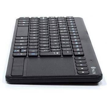 NGS TV Warrior Teclado Inalámbrico con Touchpad y Teclas Multimedia, QWERTY Español - Negro