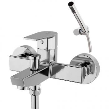 Galindo Aroha 4613000 grifo baño-ducha monomando cromo maneta corta con accesorios de ducha