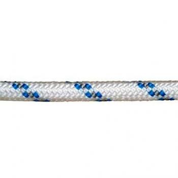 WOLFPACK LINEA PROFESIONAL 16012020 Cuerda Poliester Trenzada Blanco/Azul 10 mm. Bobina 100 m, Multicolor