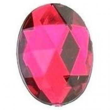 Efco - piedras facetadas 8 x 10 oval de acrílico/Set 10 x 14/18 x 25 mm/13 x 18 30/10/10/2 piezas de colour rojo