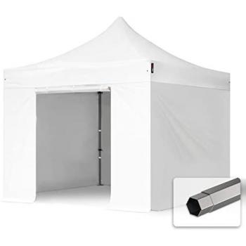 Carpa Plegable 3x3 m de Acero Premium Ignífuga PVC 800 Blanca