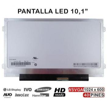 Pantalla Netbook 10.1 B101Aw06 Wsvga N101L6 L0A Rev.C2 - Compatible con Acer One d255/d260-A pav70, Packard Bell pav80