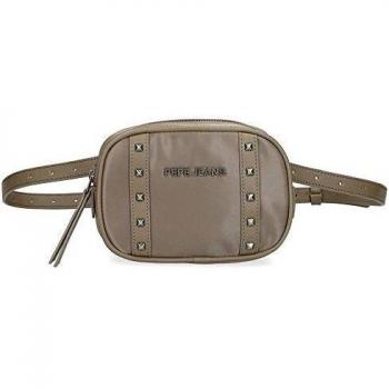 Pepe Jeans Roxanne Riñonera Beige 18x12x5 cms Nailon y Piel Sintética