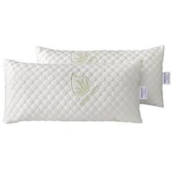 Almohada Viscoelástica de Copos con Aloe Vera - Firmeza Media-Alta, Termoregulable, Pack 2 x 75 cm, Fabricada en España
