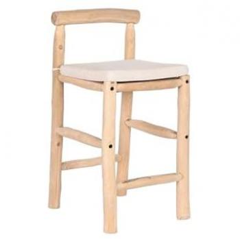 Taburete DKD Home Decor Natural Teca 50 x 50 x 102 cm, Estándar