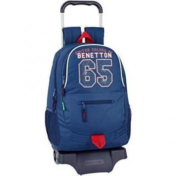 UCB Benetton Boy Mochila grande ruedas, carro, trolley, Unica, Azul