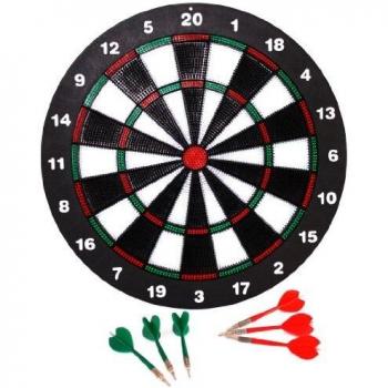 Juego de Dardos para Niños con Círculo de Seguridad y 6 Dardos de Punta Suave - Diámetro 40 cm
