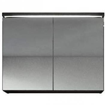 Armario Espejo Paso 80 x 60 cm Roble Gris - Mueble de Baño con Almacenamiento y Espejo