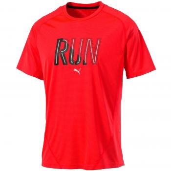 Puma-Camiseta de running de manga corta para hombre, diseño de Red Blast FR: XL