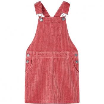 Vestido Pichi Infantil de Pana en Color Rosa Talla 104