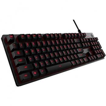 Logitech G413 Teclado Gaming Mecánico, Teclas retroiluminadas, Teclas Romer-G Táctil, Aleación de Aluminio, Teclas personalizables, Paso de USB, Disposición QWERTY ES, Color Gris