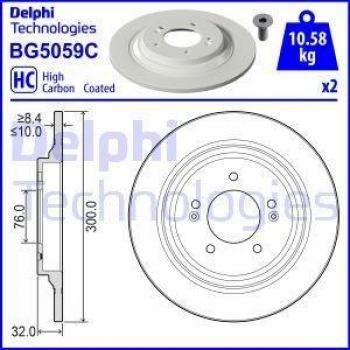 Disco de freno DELPHI BG5059C