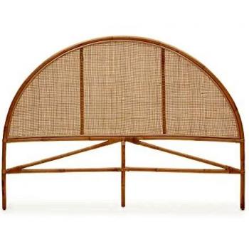 Cabecero redondo Quiterie de ratán con acabado natural 150/160 cm - Kave Home