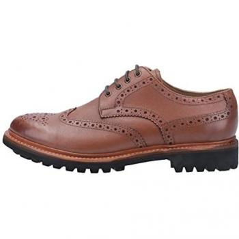 Cotswold Men's Quenington Brown Leather Goodyear Welt Lace-Up Shoes - Size UK 8