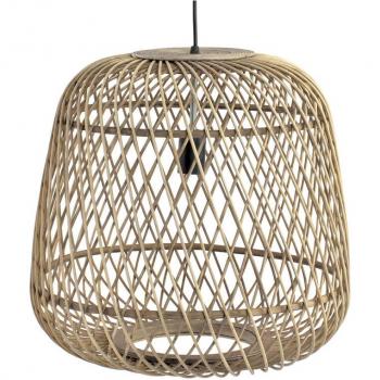 Lámpara de Techo DKD Home Decor Marrón claro Ratán (44 x 44 x 41 cm)