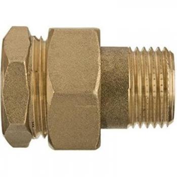 Conector de Latón 1/2 con Junta Tórica y Rosca Macho-Hembra