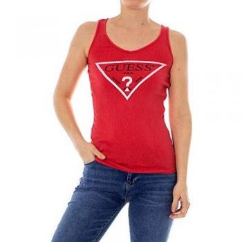 Guess Canotta Donna Rosso Corallo