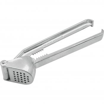 Fackelmann, 15cm, Prensa Manual o triturador de ajos y Frutos Secos en Aluminio de Color Plateado, 1ud, Gris