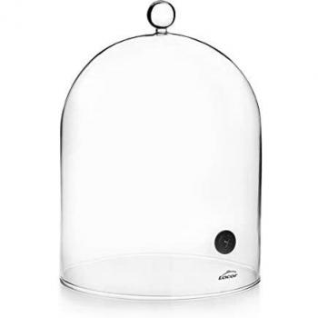 Lacor - 61811 - Campana para Ahumador de Cócteles, Tapa de Cristal con Válvula, Vidrio Borosilicato, Max. 200ºC, Ø18.5 cm, Alto: 22 cm
