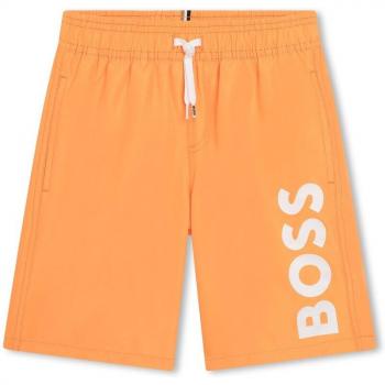 BOSS Bañador de niño con cordón de ajuste y logo en pernera