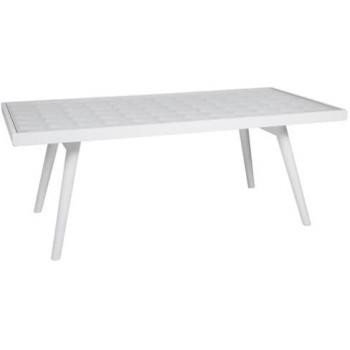 WANDERLUST DECO Kit Mesa Auxiliar de Madera Lacada Blanca para Ambiente Nórdico - Diseño Elegante - Medidas 125x65x48h Cm