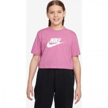 Camiseta de niña Nike Sportswear Futura manga corta rosa (M)