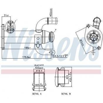 Enfriador de gases de escape NISSENS 989278