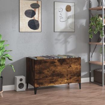 Mueble discos de madera contrachapada roble ahumado 74,5x38x48 cm vidaXL Marrón