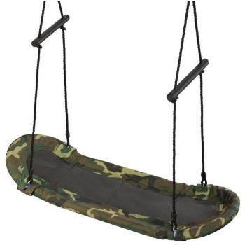 Kids' 4-Foot Camouflage Tree Swing with Adjustable Oval Platform and Chain