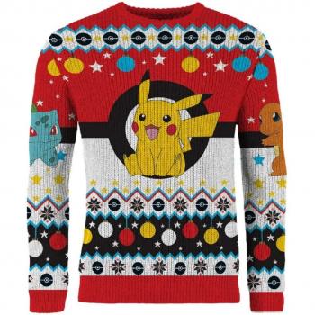 Jersey navideño Pokemon Pikachu tamaño L