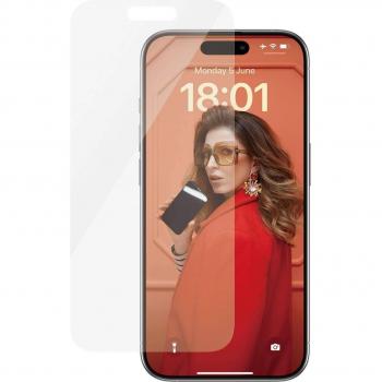 Protector de Pantalla PanzerGlass Classic Fit para iPhone 15 Pro - Resistente a Rayones y Golpes, Aplicación en Seco, Transparente