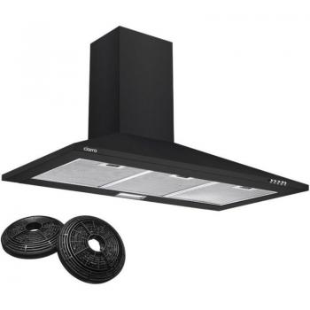 Campana Extractora de Pared Ciarra 90cm A++ 370m³/h 3 Velocidades Filtro de Carbón Negra