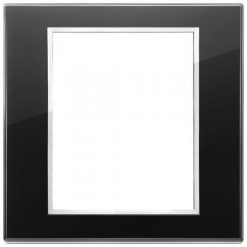 Placa VIMAR Eikon 8M Negro Diamante 21668.76