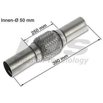 Unión flexible de escape HJS 83 00 8553, tubo flexible de acero inoxidable para Volkswagen Golf 5 y New Beetle (3/5 puertas)