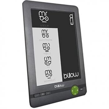 Lector de e-Books Billow E03FLC, 6 pulgadas, 4GB, Gris con Pantalla Iluminada y Tinta Electrónica - Incluye Funda