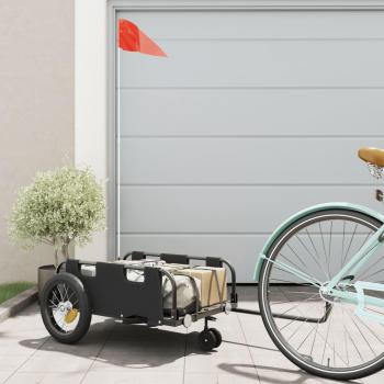 Remolque para bicicletas de hierro y tela Oxford en colores amarillo, azul, gris y negro