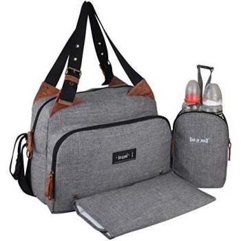 Baby on board Titou City - Bolso cambiador, color gris