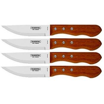 Set de Cuchillos para Carne Tramontina Dynamic 25 cm Jumbo Madera Acero Inoxidable 4 Unidades