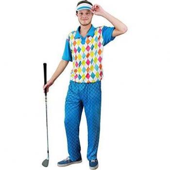 I LOVE FANCY DRESS LTD Disfraz DE Golfista Conjunto TEMATICO DE Adulto con Gorra Blanca para Hombres Conjunto TEMATICO Fiestas TEMATICAS O Despedidas DE Soltero/A