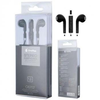 Auriculares Intrauriculares C6202 Air con Micrófono, Sin Silicona, Jack 3.5mm, Color Negro