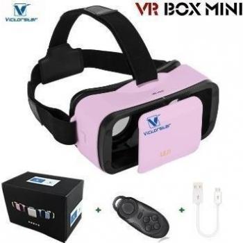VICTORSTAR @ VR CAJA MINI con mando a distancia,VR MINI 3D Gafas Casco,VR Gafas, Portabilidad 174g con ajustable Pupila y focal Distancia Para 4,5 a 5,5 pulgadas Smartphones