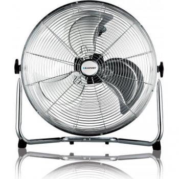 Blaupunkt BP2004 Ventilador de Suelo Industrial 90W Cromado, Rejilla Aire Regulable, Silencioso, 3 Velocidades, Diámetro 40cm