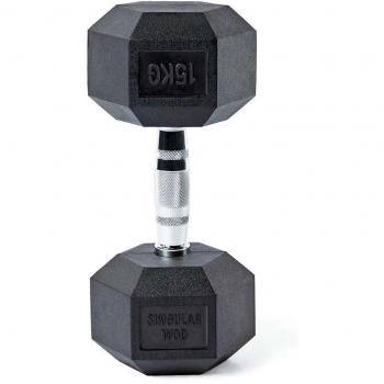 Mancuerna Hexagonal Singular Wod de 15 Kg