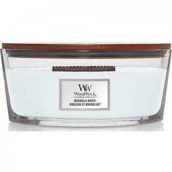 Woodwick Magnolia Birch Scented Candle with Wooden Wick (Hearthwick) 453.6 g